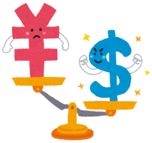 The value of the yen has become increasingly light.