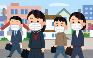 Japanese who cannot take off their masks