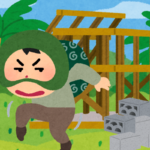 住宅資材が盗まれる。